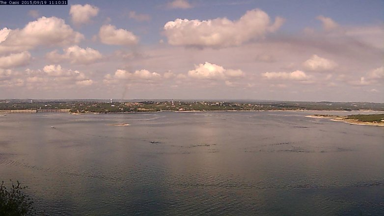 Lake Travis webcam, September 19, 2015 10:15 AM CT