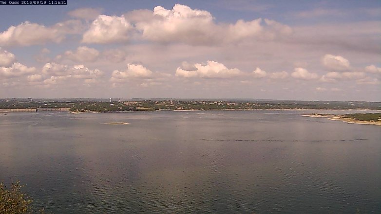 Lake Travis webcam, September 19, 2015 10:20 AM CT