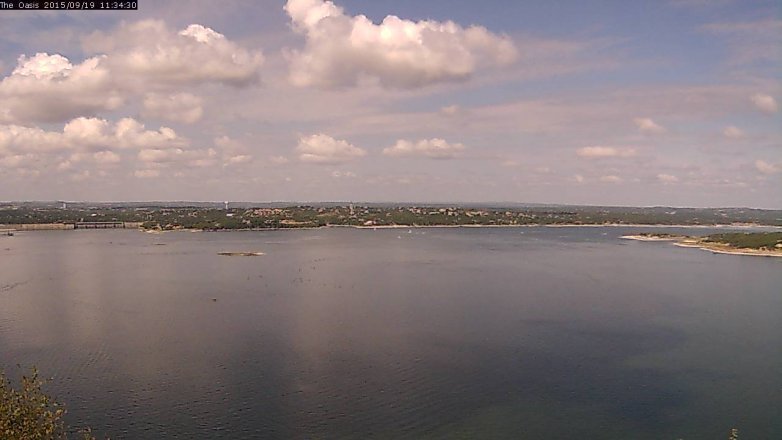 Lake Travis webcam, September 19, 2015 10:40 AM CT