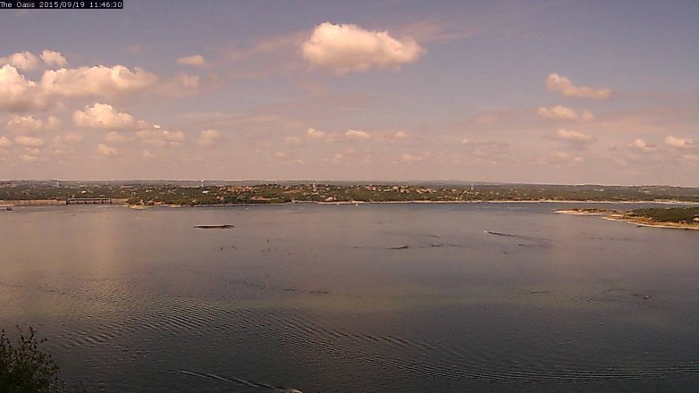 Lake Travis webcam, September 19, 2015 10:50 AM CT
