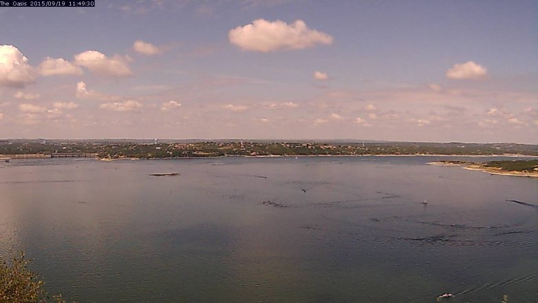 Lake Travis webcam, September 19, 2015 10:55 AM CT