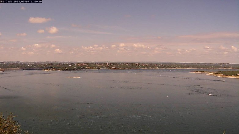 Lake Travis webcam, September 19, 2015 11:05 AM CT
