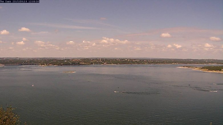 Lake Travis webcam, September 19, 2015 11:15 AM CT