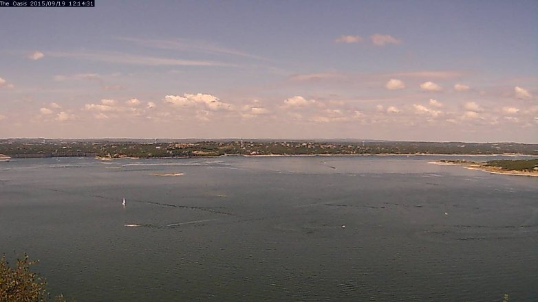 Lake Travis webcam, September 19, 2015 11:20 AM CT