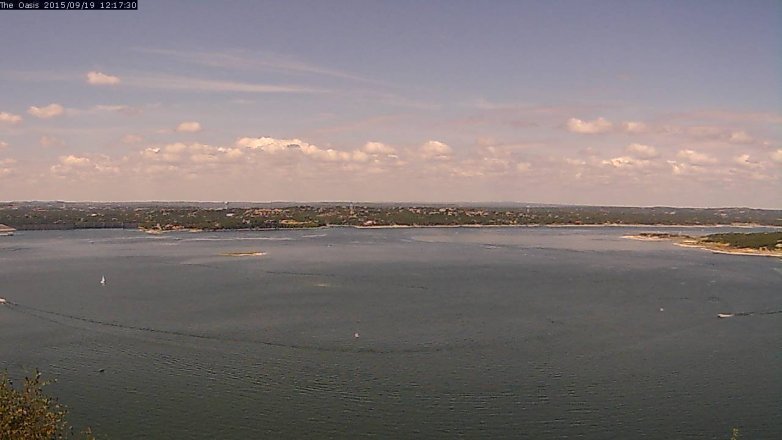 Lake Travis webcam, September 19, 2015 11:25 AM CT