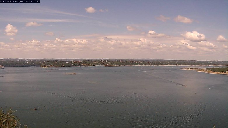 Lake Travis webcam, September 19, 2015 11:35 AM CT