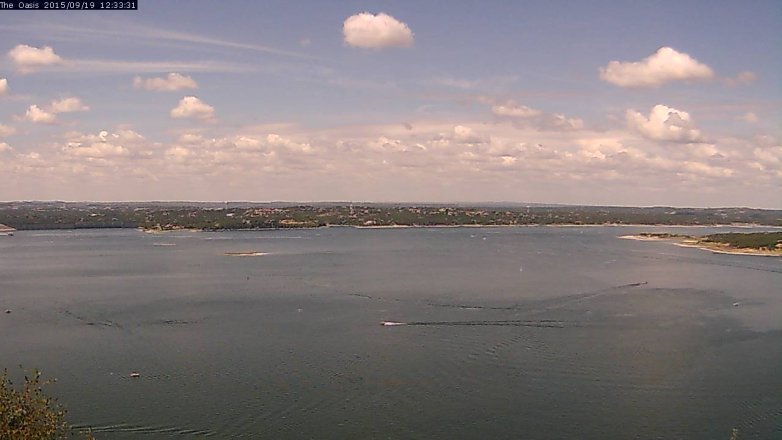Lake Travis webcam, September 19, 2015 11:40 AM CT