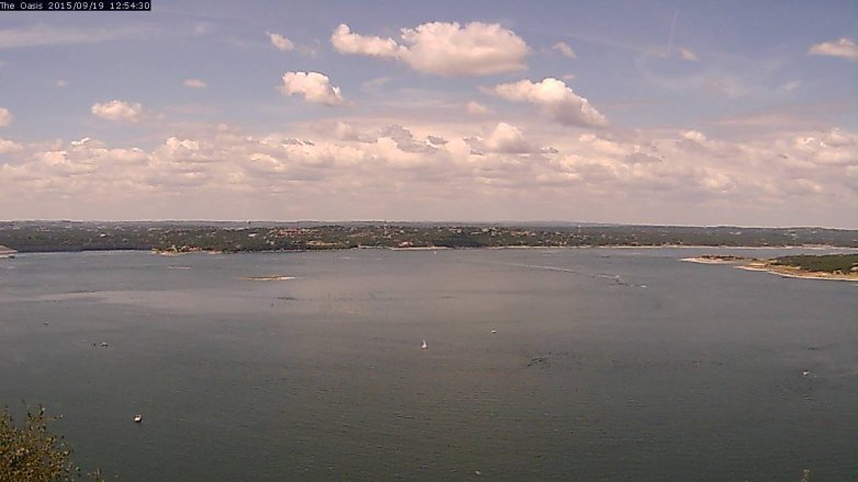 Lake Travis webcam, September 19, 2015 12:00 PM CT