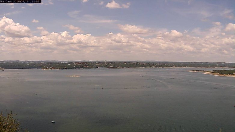 Lake Travis webcam, September 19, 2015 12:15 PM CT