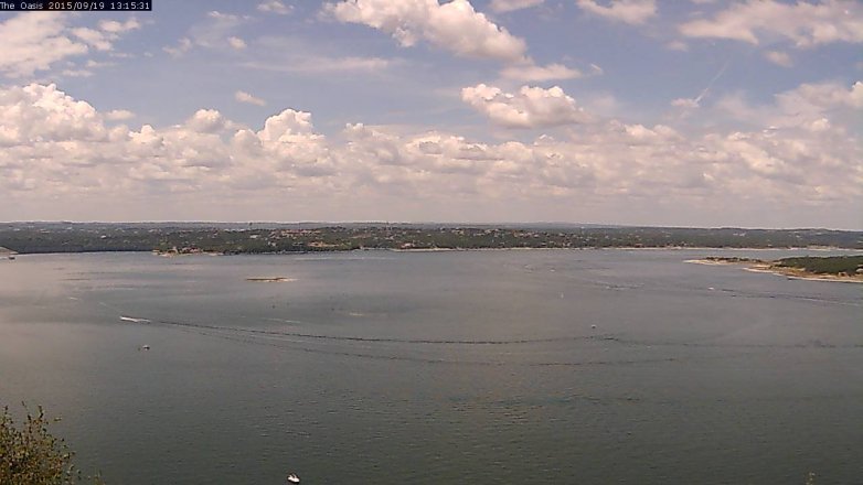 Lake Travis webcam, September 19, 2015 12:20 PM CT