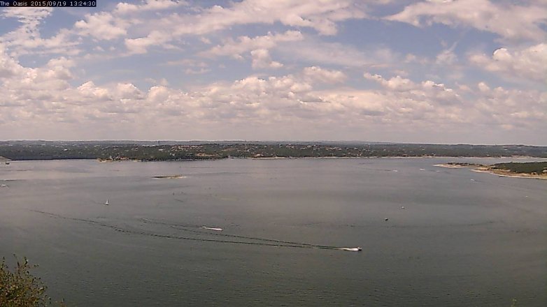 Lake Travis webcam, September 19, 2015 12:30 PM CT