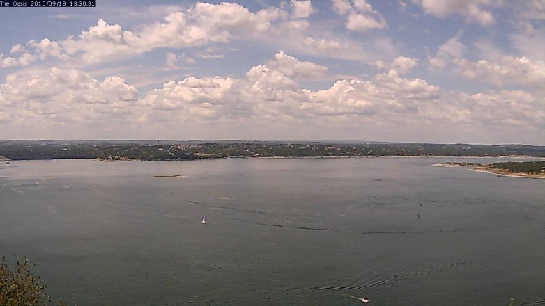 Lake Travis webcam, September 19, 2015 12:35 PM CT