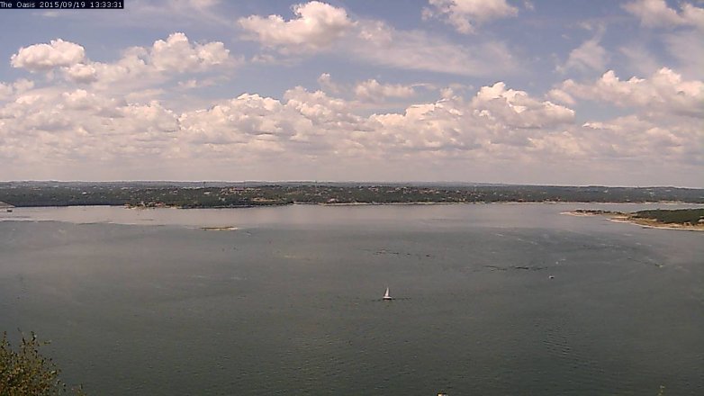 Lake Travis webcam, September 19, 2015 12:40 PM CT