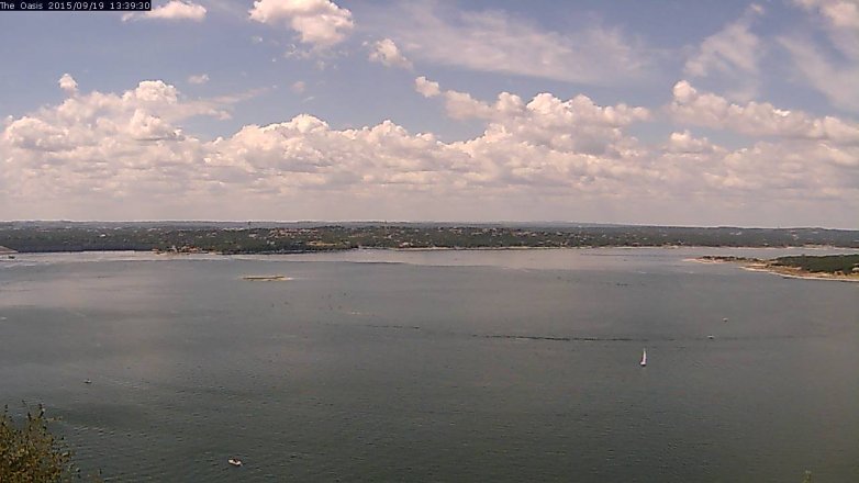 Lake Travis webcam, September 19, 2015 12:45 PM CT