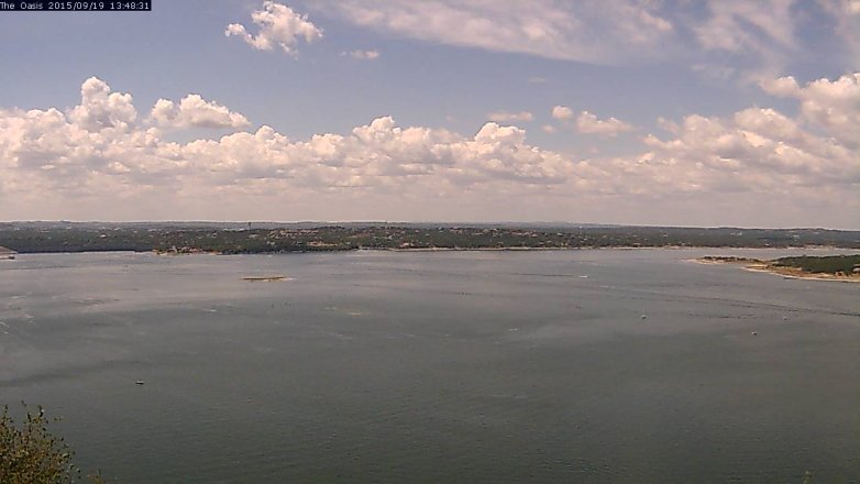 Lake Travis webcam, September 19, 2015 12:55 PM CT
