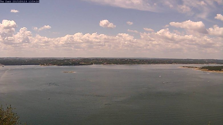 Lake Travis webcam, September 19, 2015 1:00 PM CT