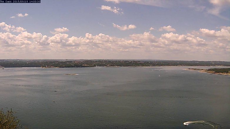 Lake Travis webcam, September 19, 2015 1:05 PM CT