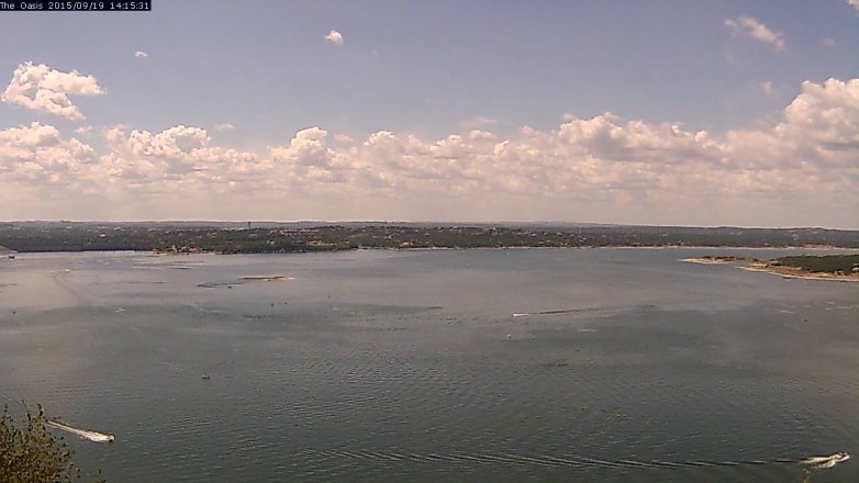 Lake Travis webcam, September 19, 2015 1:20 PM CT
