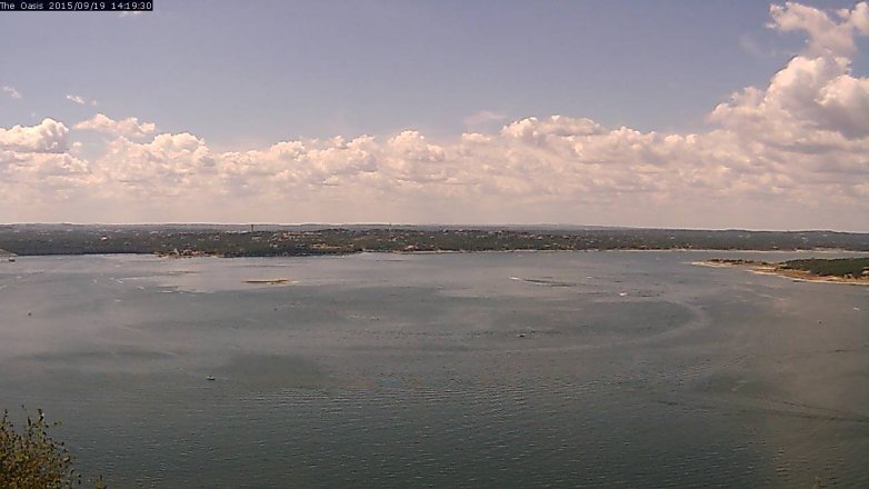 Lake Travis webcam, September 19, 2015 1:25 PM CT