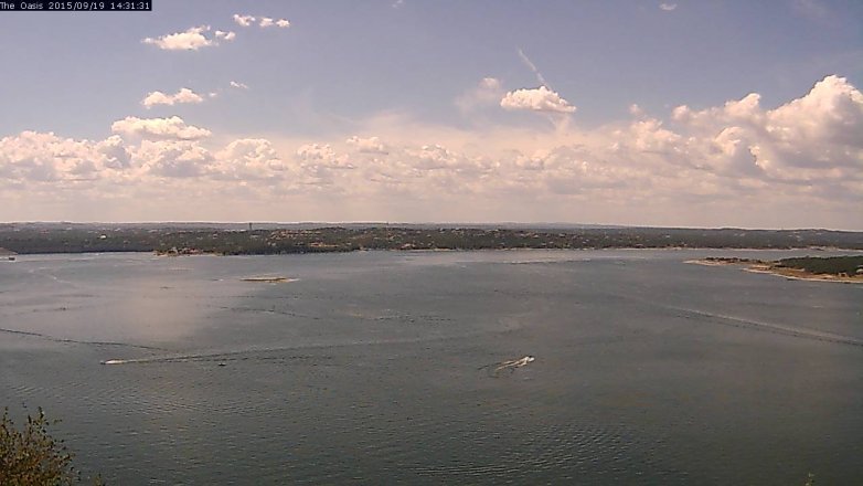 Lake Travis webcam, September 19, 2015 1:35 PM CT