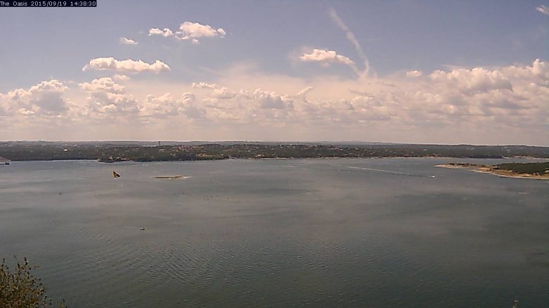 Lake Travis webcam, September 19, 2015 1:45 PM CT