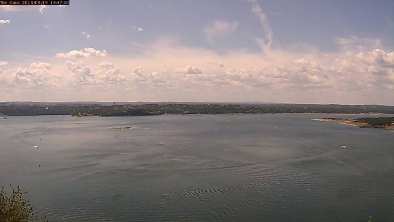 Lake Travis webcam, September 19, 2015 1:55 PM CT