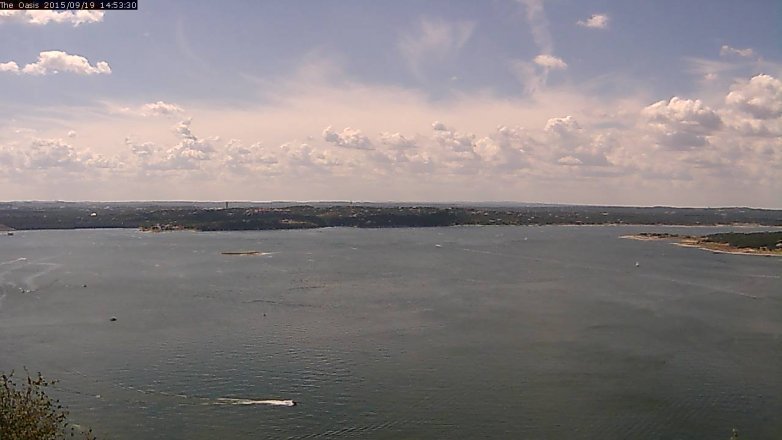 Lake Travis webcam, September 19, 2015 2:00 PM CT