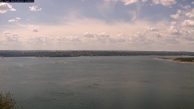 Lake Travis webcam, September 19, 2015 2:05 PM CT