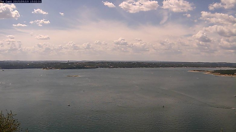 Lake Travis webcam, September 19, 2015 2:10 PM CT