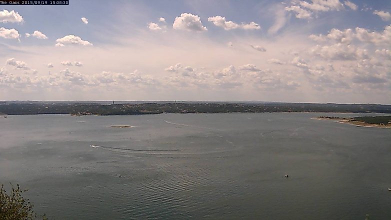 Lake Travis webcam, September 19, 2015 2:15 PM CT