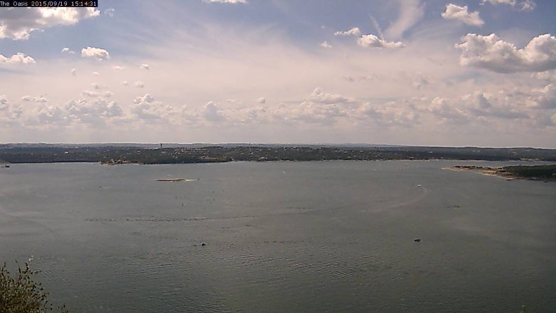 Lake Travis webcam, September 19, 2015 2:20 PM CT