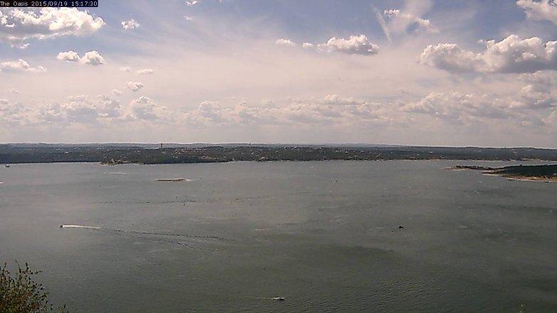 Lake Travis webcam, September 19, 2015 2:25 PM CT