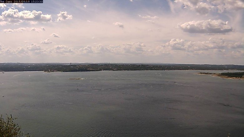 Lake Travis webcam, September 19, 2015 2:30 PM CT