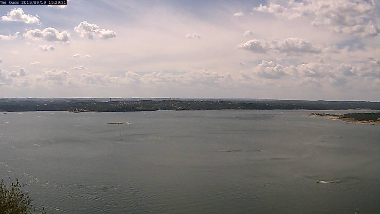 Lake Travis webcam, September 19, 2015 2:35 PM CT