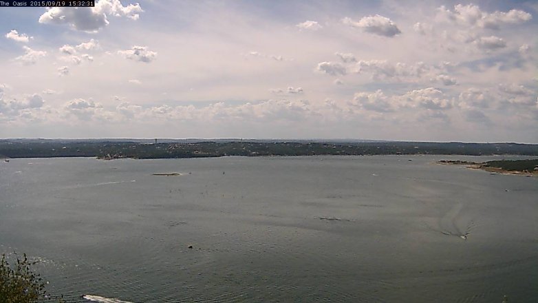 Lake Travis webcam, September 19, 2015 2:40 PM CT