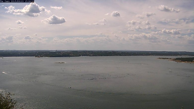 Lake Travis webcam, September 19, 2015 2:45 PM CT
