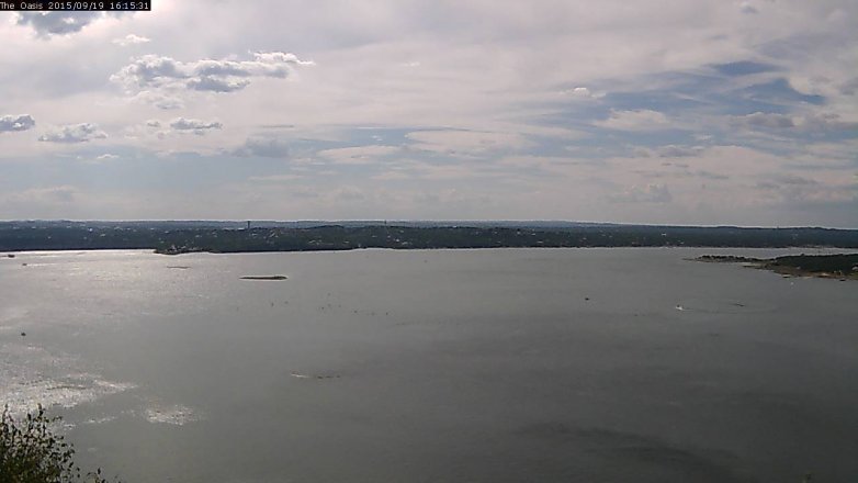 Lake Travis webcam, September 19, 2015 3:20 PM CT