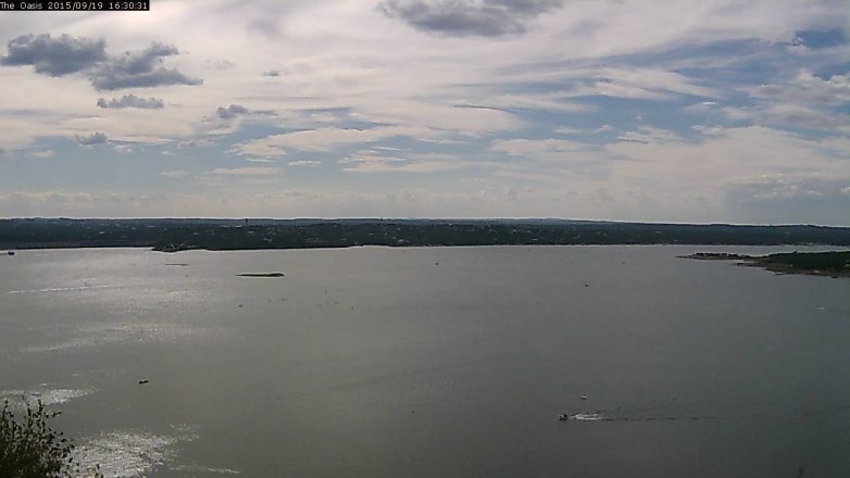 Lake Travis webcam, September 19, 2015 3:35 PM CT