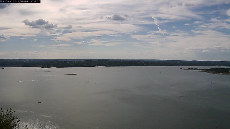 Lake Travis webcam, September 19, 2015 3:45 PM CT