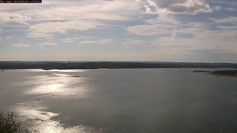 Lake Travis webcam, September 19, 2015 4:05 PM CT