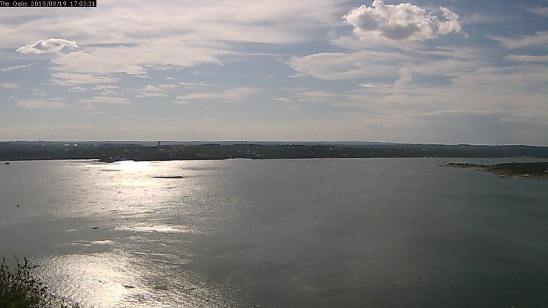 Lake Travis webcam, September 19, 2015 4:10 PM CT