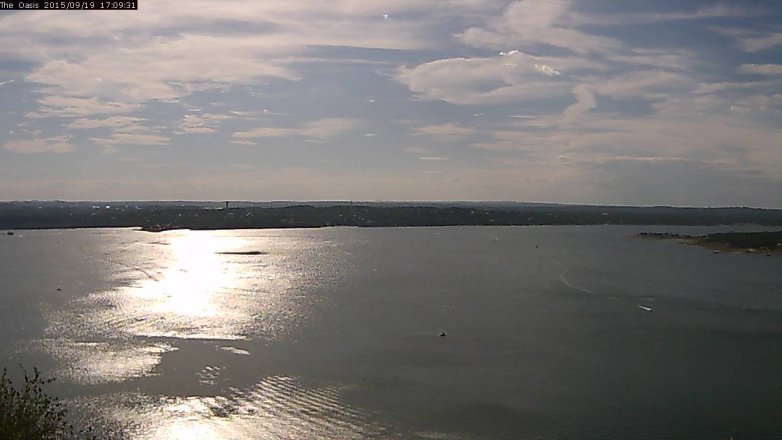 Lake Travis webcam, September 19, 2015 4:15 PM CT