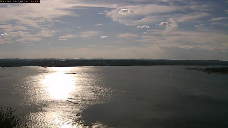 Lake Travis webcam, September 19, 2015 4:25 PM CT
