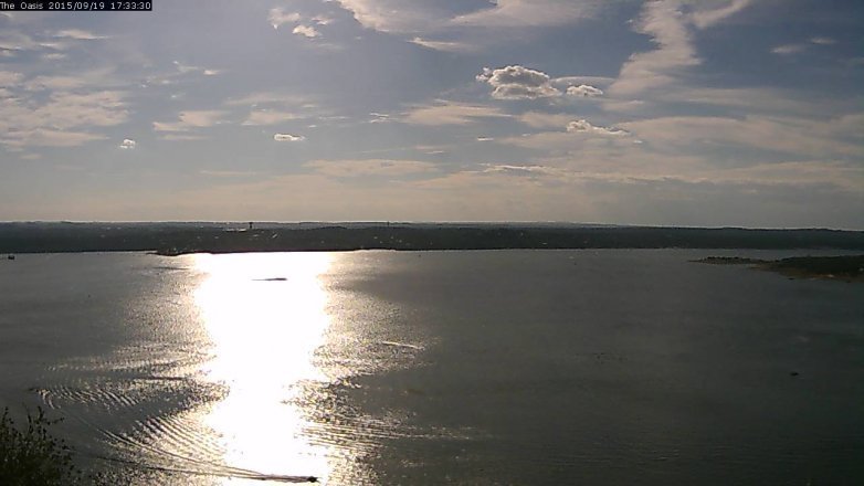 Lake Travis webcam, September 19, 2015 4:40 PM CT