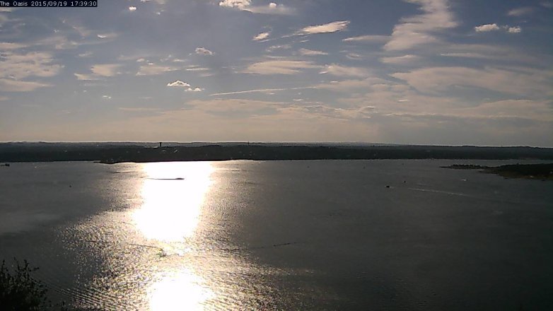 Lake Travis webcam, September 19, 2015 4:45 PM CT