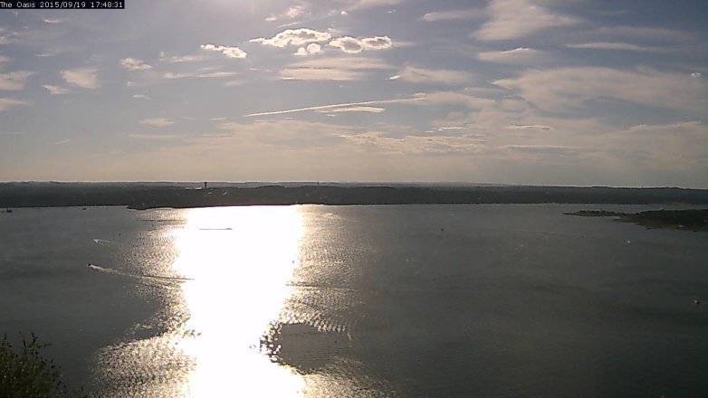 Lake Travis webcam, September 19, 2015 4:55 PM CT