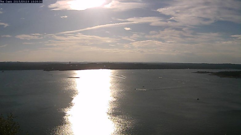 Lake Travis webcam, September 19, 2015 5:15 PM CT