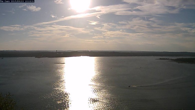 Lake Travis webcam, September 19, 2015 5:25 PM CT