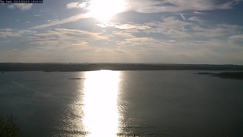 Lake Travis webcam, September 19, 2015 5:30 PM CT