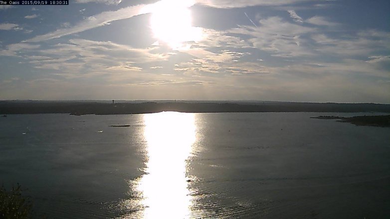 Lake Travis webcam, September 19, 2015 5:35 PM CT